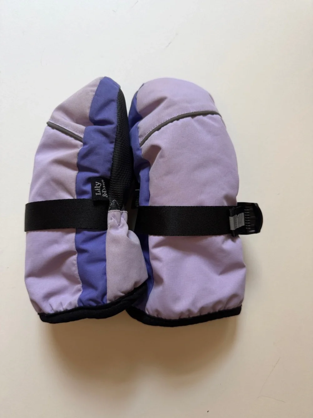 Kids Purple Winter Mittens with Grip